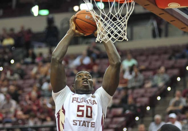Seminoles center Michael Ojo recorded his first career double-double in Florida State's win over Winthrop on Friday.