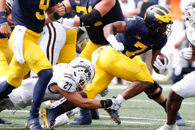 Michigan Wolverines football running back Donovan Edwards is ready for more work.