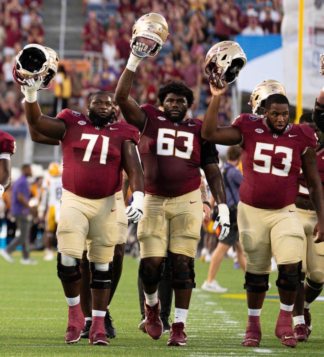 Nontraditional but stout FSU offensive line showing paved the way vs