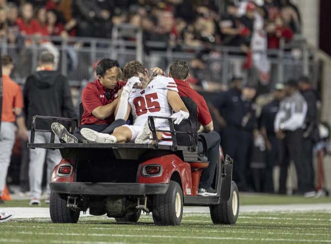 Clay Cundiff was carted off Saturday night after suffering an injury.