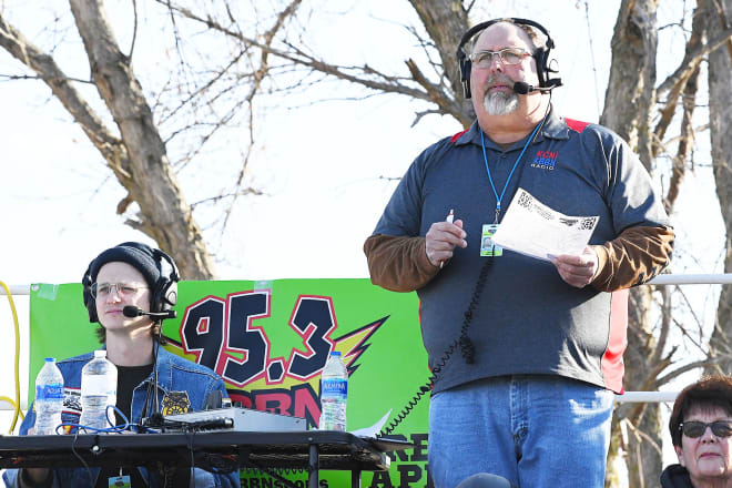 Among the things that make Huskerland high school football so great is our abundance of great radio play-by-play guys. Here's one now, Broken Bow broadcasting legend Larry Cotnoir, at yesterday's game at Howells.