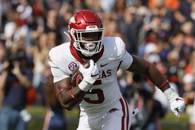 Raheim Sanders is primed to lead Arkansas' running back room as a junior in 2023. (USA Today - John Reed)