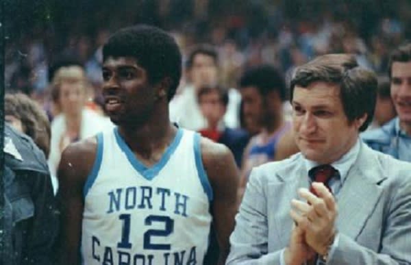 Phil Ford with Dean Smith on Senior Night in 1978, an evening Tar Heels fans that witnessed it will never forget.  