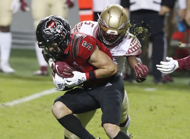 NC State Wolfpack football receiver Thayer Thomas