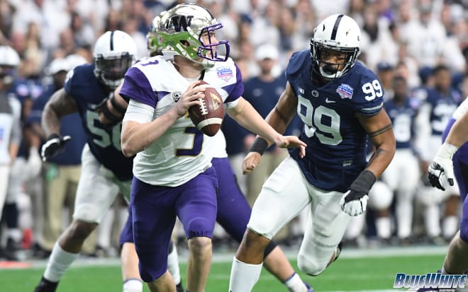 Gross-Matos tracked down Washington's Jake Browning for a sack in the Fiesta Bowl.