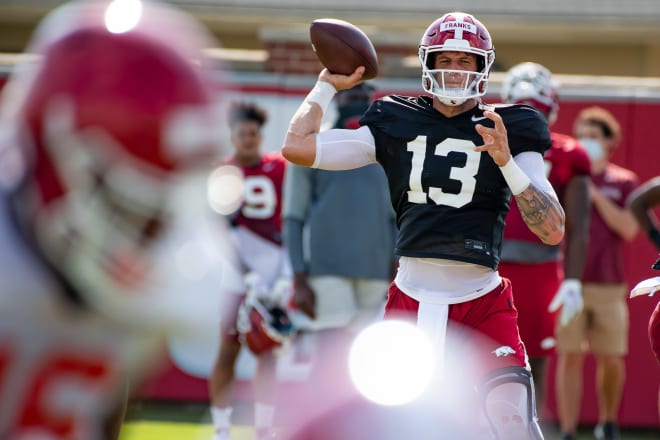 Feleipe Franks is the clear frontrunner to be Arkansas' starting quarterback in 2020.