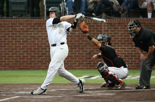 Vanderbilt catcher Jason Delay had three hits, as VU took the opener at South Carolina. 