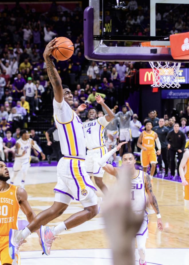 LSU freshman guard Brandon Murray has scored in double figures in his last eight of nine games and is averaging 12.9 points per game in SEC play.