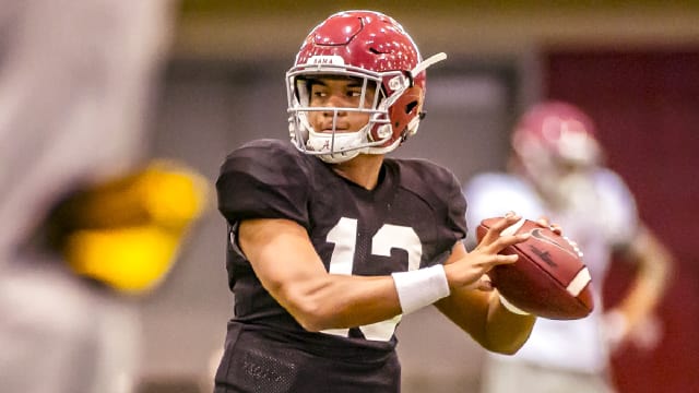 Alabama will need true freshman quarterback Tua Tagovailoa to be able to step in if starter Jalen Hurts goes down to injury. Photo | Laura Chramer