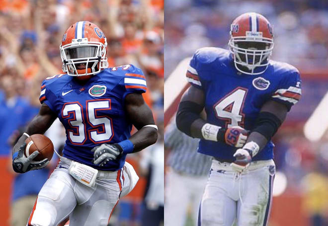 Former Florida safeties Ahmad Black (left) and Lawrence Wright (right). 