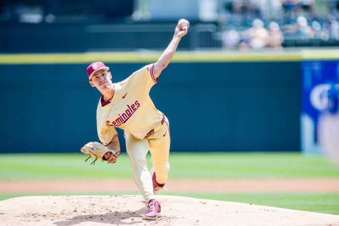 FSU baseball pitcher Carson Dorsey lasted just one inning in the ACC Championship Game vs. Duke Sunday.