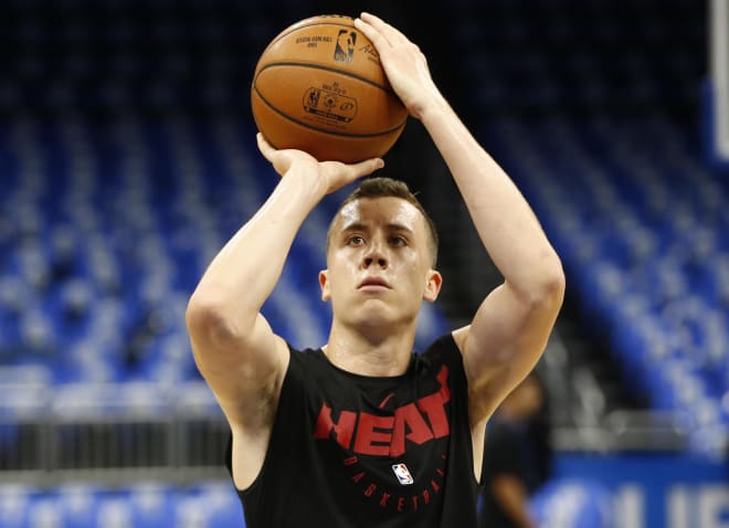 Former Michigan basketball player Duncan Robinson currently plays for the Miami Heat. 