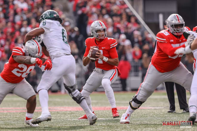 CJ Stroud honors Dwayne Haskins during Ohio State football spring game