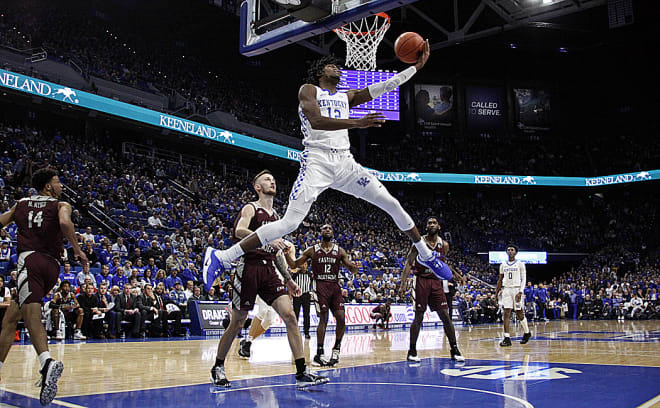 Kentucky freshman forward Keion Brooks Jr. soared for a reverse layup in the first half. 