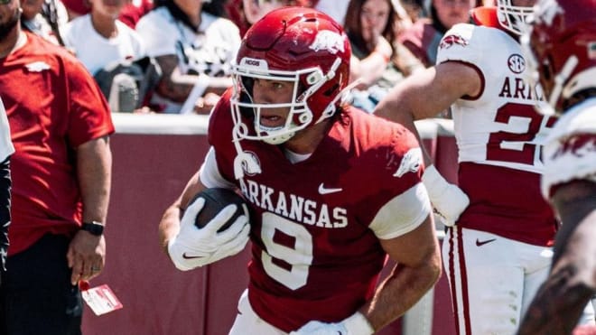 Arkansas tight end Luke Hasz is poised for a big season in 2024.