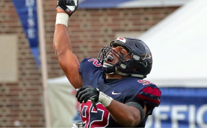 Two-time All-Ivy defensive end Louis Vecchio will be a Commodore this fall.