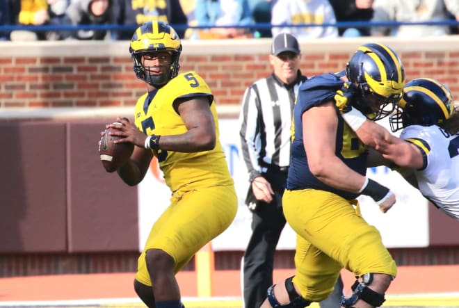 Michigan Wolverines football quarterback Joe Milton is taking over the starting duties.