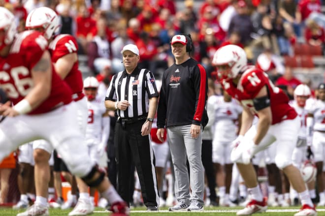 Nebraska head football coach Scott Frost at Nebraska's spring game