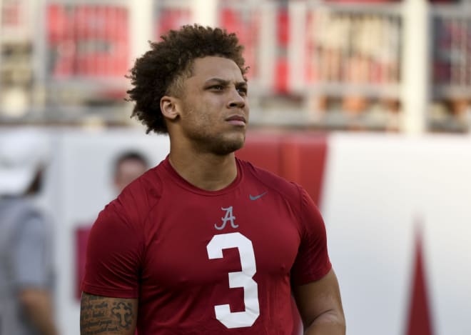 Alabama Crimson Tide receiver Jermaine Burton. Photo | Gary Cosby Jr.-USA TODAY Sports