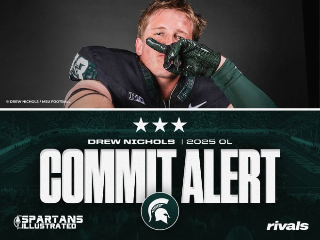 Class of 2025 three-star offensive lineman Drew Nichols has committed to Michigan State.