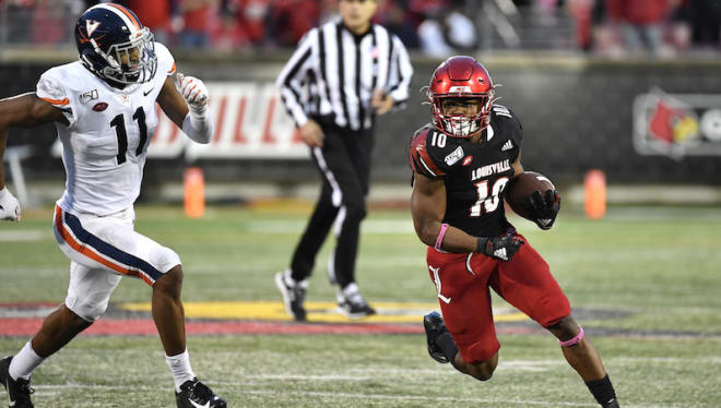 Hall rushed for 1,299 yards and 11 touchdowns at Louisville 