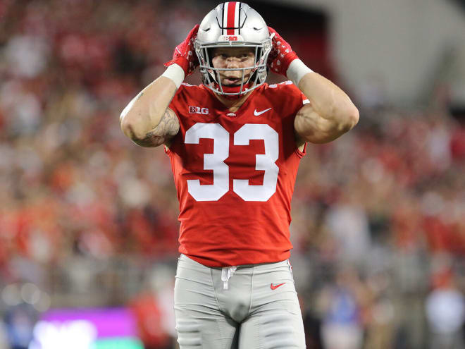 Ohio State defensive end Jack Sawyer and the Buckeyes claimed a win. (Birm/DTE)