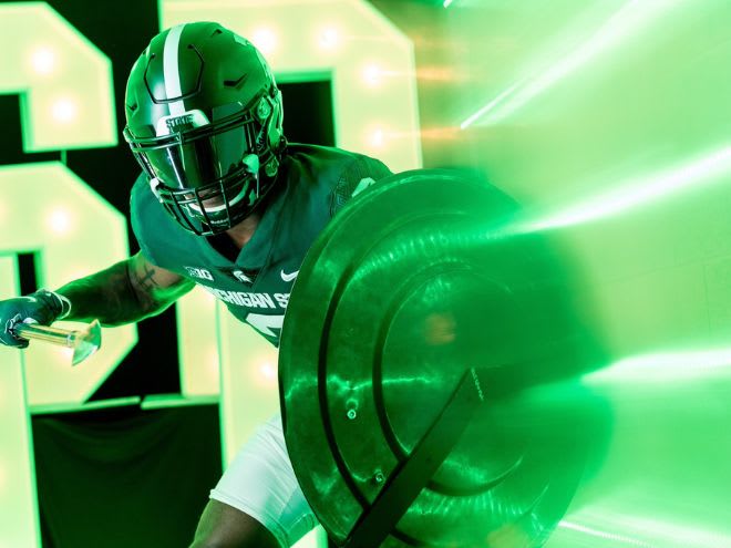 2024 four-star running back Kahnen Daniels on Michigan State official visit (Photo courtesy of Kahnen Danidles/MSU Football)