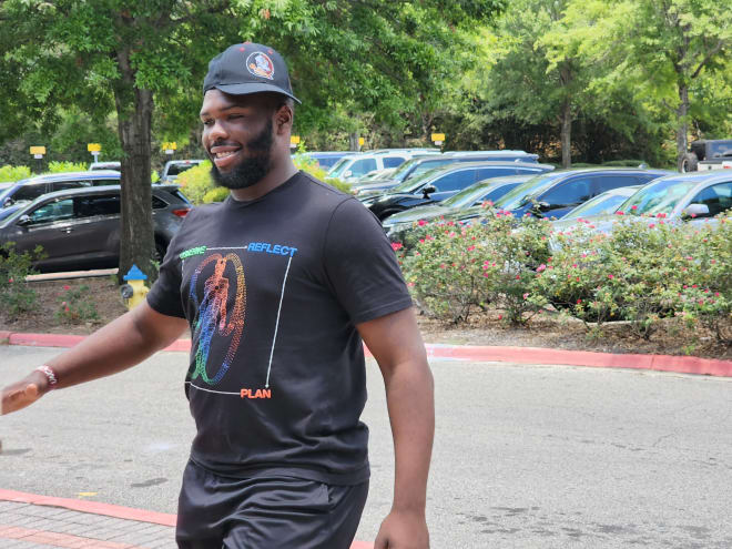 Four-star DT Jordan Hall enjoyed his third trip to see FSU on Saturday.