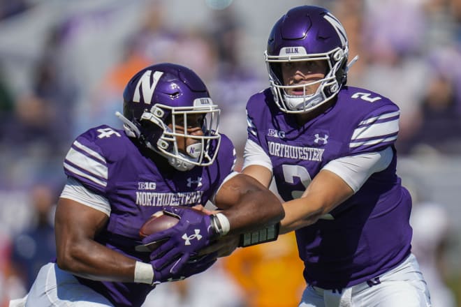 Northwestern's offense put up 271 yards and 31 points in the second half with Thompson at right tackle..
