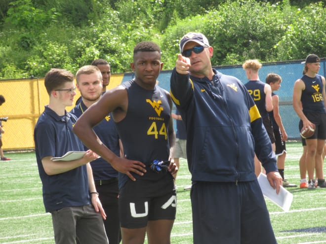 Smith made the trip to camp with the West Virginia Mountaineers football program.