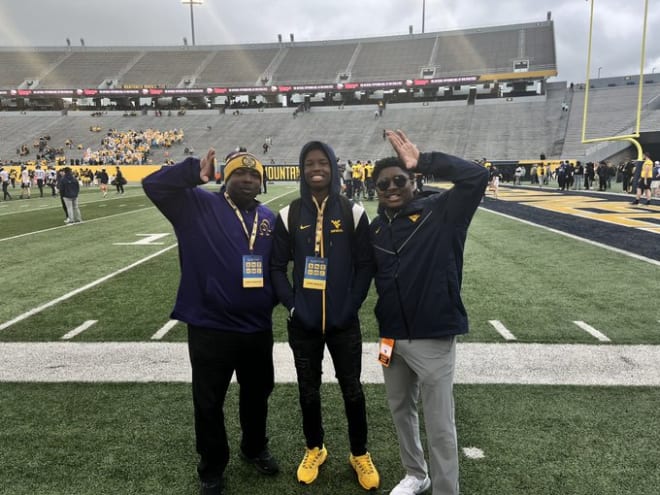 Franklin enjoyed his visit to see the West Virginia Mountaineers spring game.