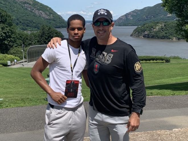 2020 Army QB commit Quincy Bonner with offensive coordinator, Brent Davis