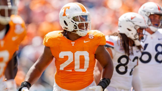 Tennessee defensive lineman Bryson Eason during the Vols' 49-13 win over Virginia at Nissan Stadium in Nashville on Sept. 2.