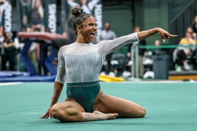 Michigan State gymnast Skyla Schulte. Photo credit: Marvin Hall/Spartans Illustrated