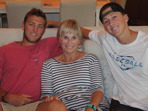 Carolyn Kessinger with grandsons Grae (left) and Chase. 