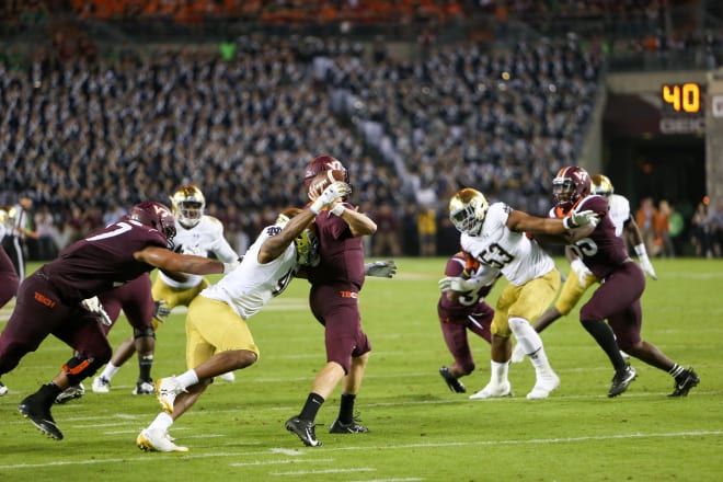 Notre Dame Fighting Irish football vs. the Virginia tech Hokies in 2018