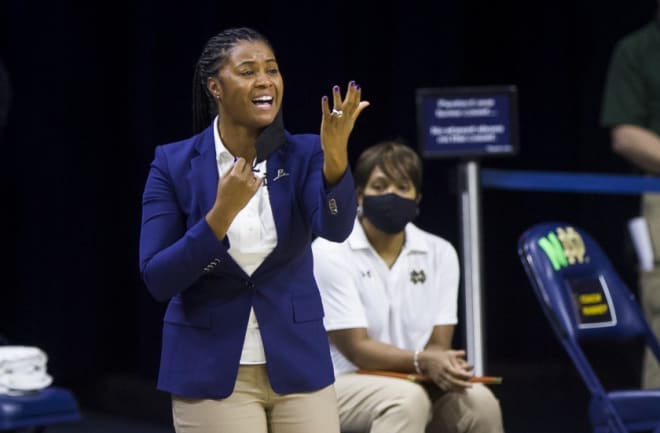 Notre Dame Fighting Irish women’s basketball head coach Niele Ivey