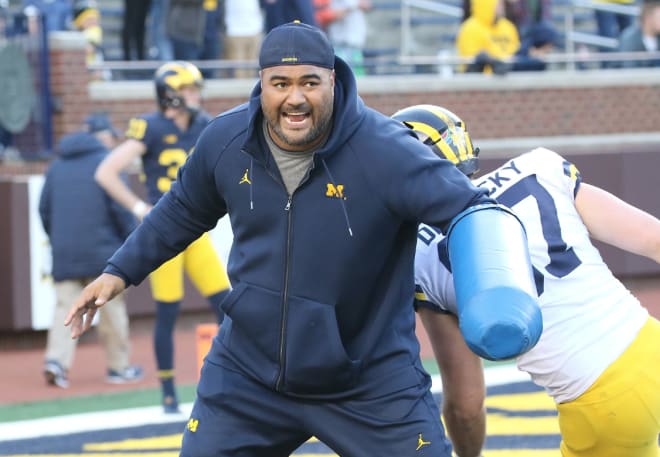 Michigan defensive line coach Shaun Nua scored his first commitment this cycle. 