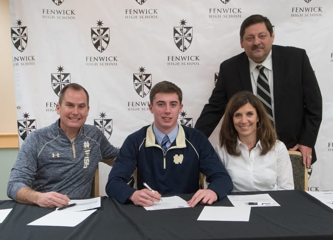 Fenwick's Jack Henige is one of six new preferred walk-ons who will join Notre Dame this season.