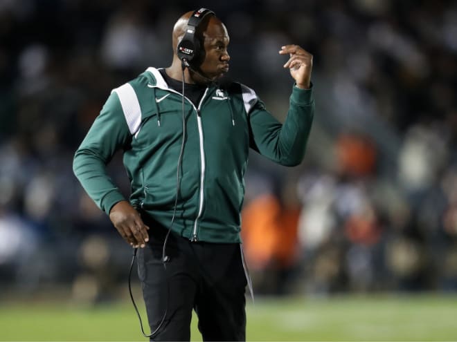 Michigan State Spartans head coach Mel Tucker reacts from the sideline during the fourth quarter against the Penn State Nittany Lions at Beaver Stadium.