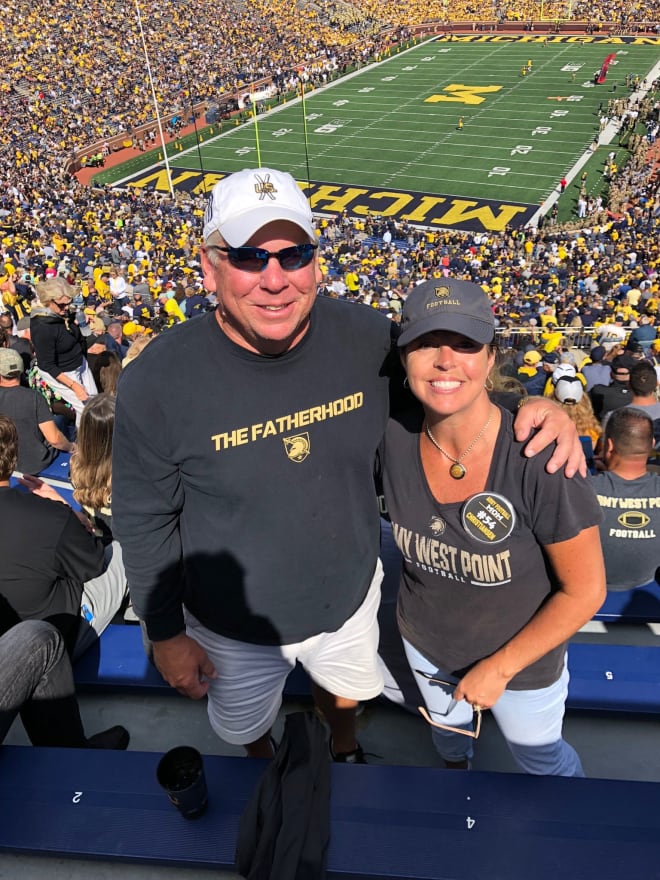 David & Monica Christiansen taking in the Army-Michigan game in Ann Arbor 
