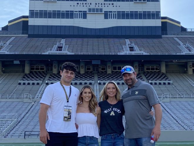 Incoming LB Brett Gerena, girl friend, Amanda along with mother, Shayla and dad, Joe 