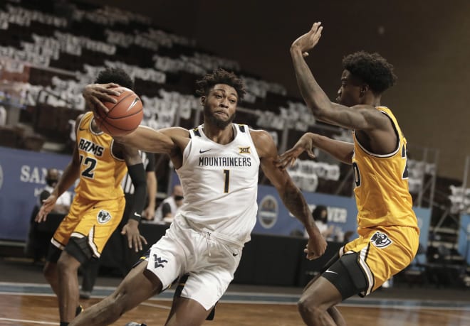 West Virginia's Derek Culver ended the afternoon with his first double-double of the season on Thursday.