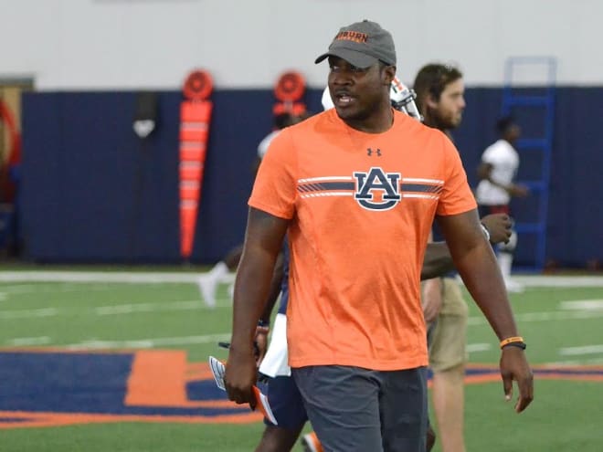 Kodi Burns is in his second season as wide receivers coach at Auburn.