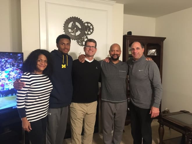 Four-star cornerback and Michigan commit Myles Sims enjoyed time spent with Jim Harbaugh and Mike Zordich.
