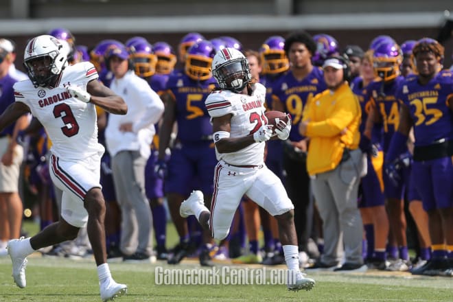 Juju McDowell has now played in three games for South Carolina.