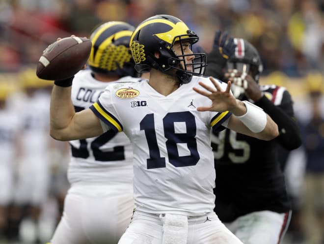 Brandon Peters struggled in Michigan's Outback Bowl loss to South Carolina, but he had a good spring.