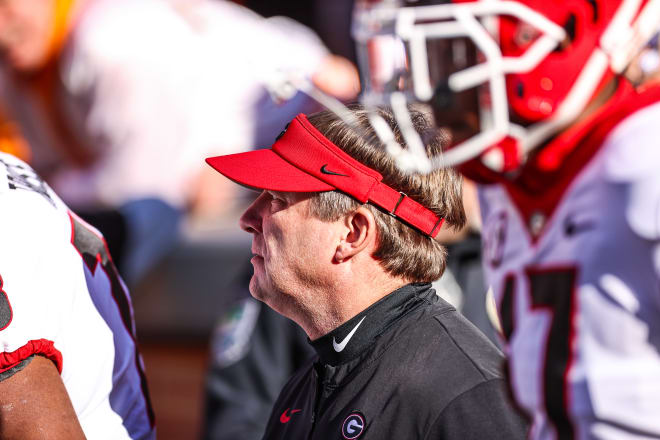 Kirby Smart leads his top-ranked Bulldogs against No. 2 Tennessee on Saturday.
