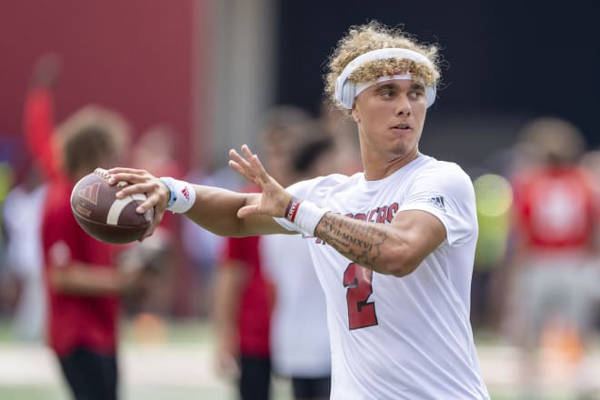 Jackson warms ahead of Indiana's season--opening game versus Ohio State.