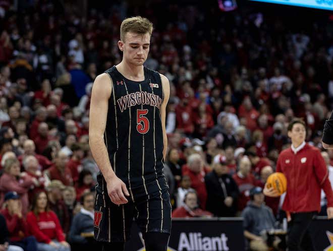 Wisconsin senior forward Tyler Wahl.